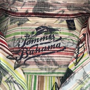 Tommy Bahama Linen Mens Large long sleeve print